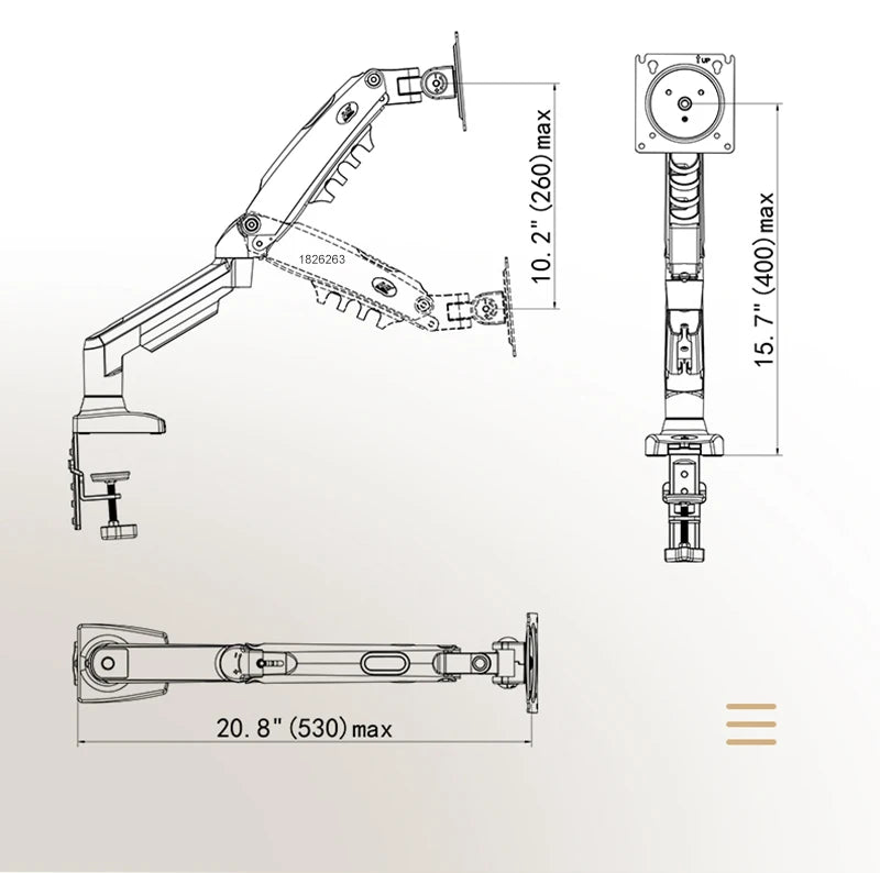 NB NORTH BAYOU F80 – Support Écran 17-30" à Bras Articulé