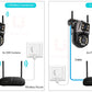 Cámara de vigilancia exterior PTZ WiFi 4K: 8 MP, IA, audio y video, iCSee