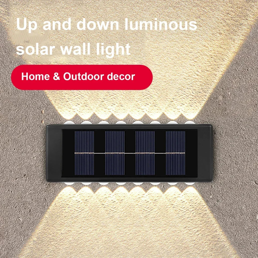 Outdoor Up &amp; Down Lighting, Wall Mounted, Solar &amp; Waterproof