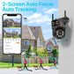 4K WiFi PTZ Outdoor Surveillance Camera - 8MP, AI, Audio &amp; Video, iCSee