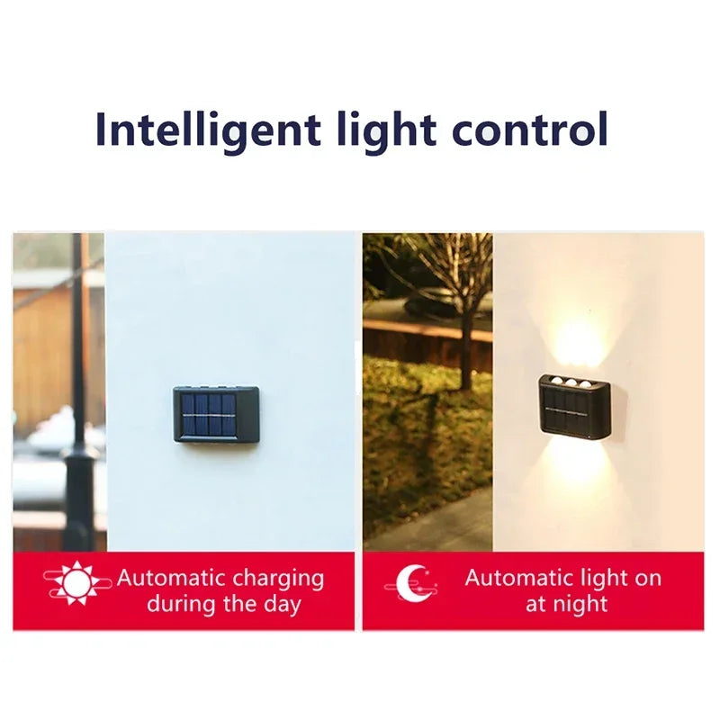 Outdoor Up &amp; Down Lighting, Wall Mounted, Solar &amp; Waterproof