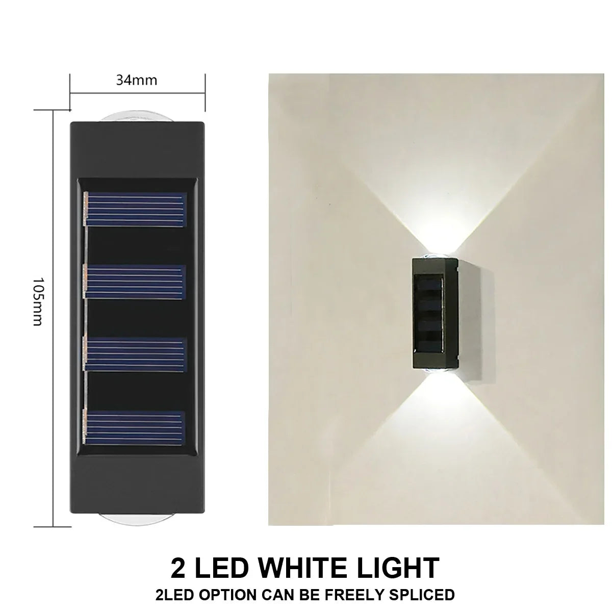 Outdoor Up &amp; Down Lighting, Wall Mounted, Solar &amp; Waterproof