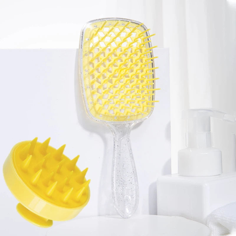 Peigne Massant pour Cuir Chevelu – Brosse Shampoing  (1/2 pièces)