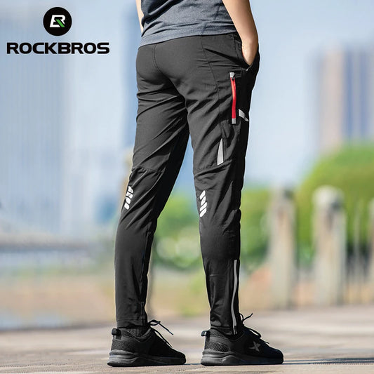 ROCKBROS – Pantalones de ciclismo ligeros, transpirables, elásticos y reflectantes