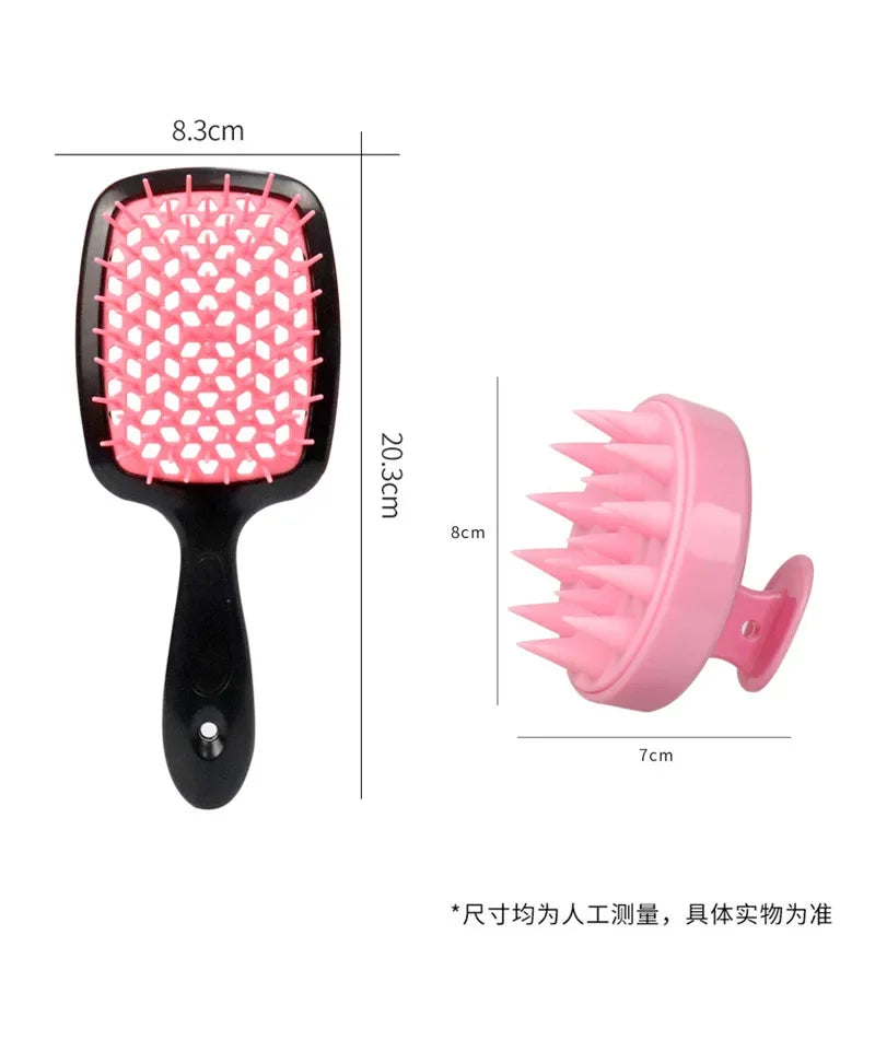 Peigne Massant pour Cuir Chevelu – Brosse Shampoing  (1/2 pièces)