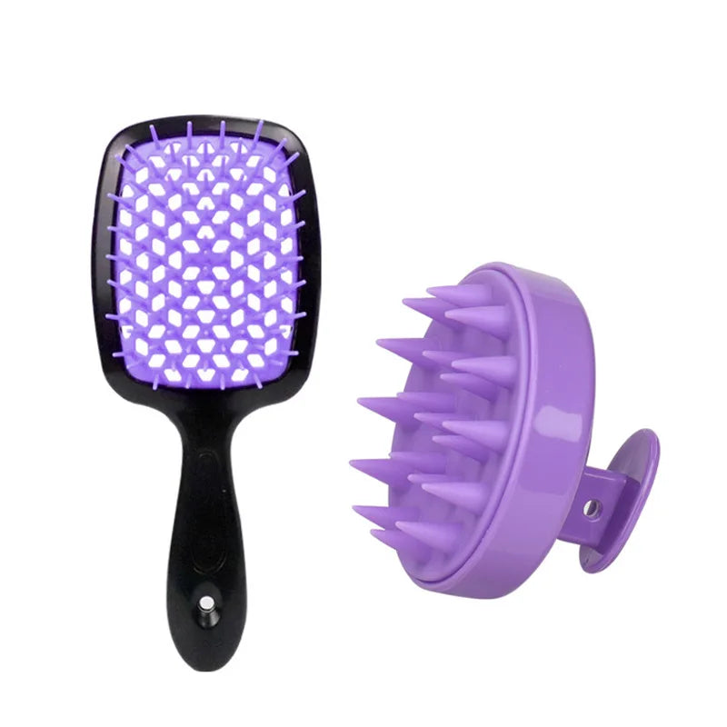 Peigne Massant pour Cuir Chevelu – Brosse Shampoing  (1/2 pièces)