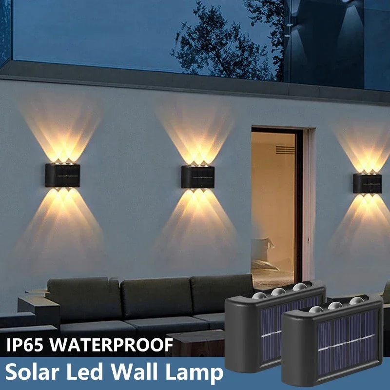 Outdoor Up &amp; Down Lighting, Wall Mounted, Solar &amp; Waterproof