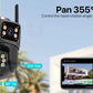 Cámara de vigilancia exterior PTZ WiFi 4K: 8 MP, IA, audio y video, iCSee