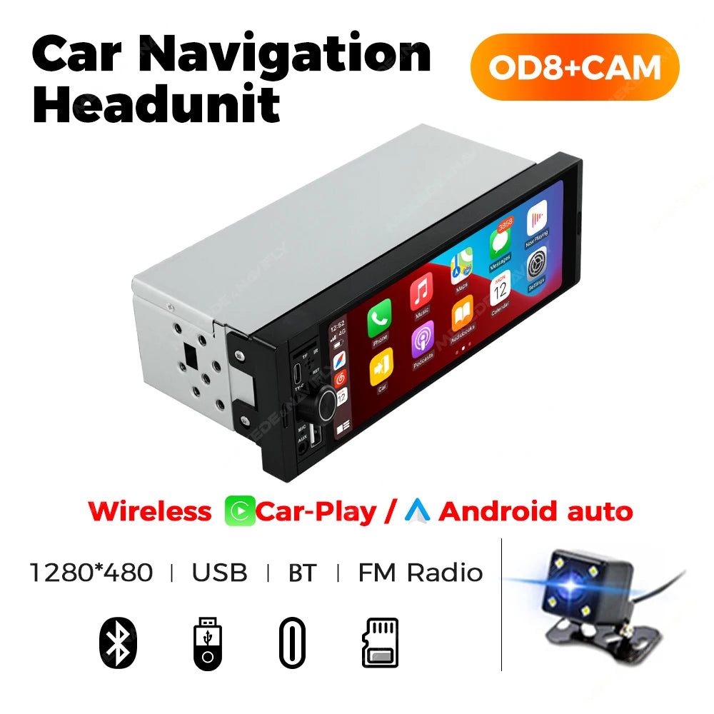 Touchscreen Car Stereo - Wireless CarPlay &amp; Android Auto