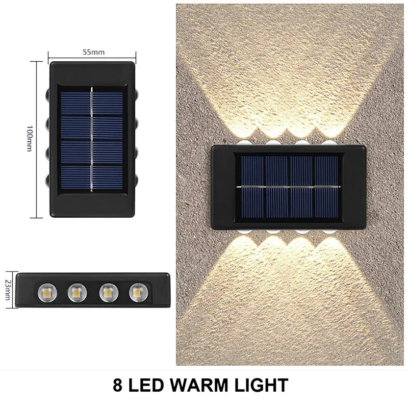 Outdoor Up &amp; Down Lighting, Wall Mounted, Solar &amp; Waterproof