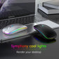 Souris Bluetooth Sans Fil RVB – Souris de Jeu Ergonomique LED pour PC et Portable