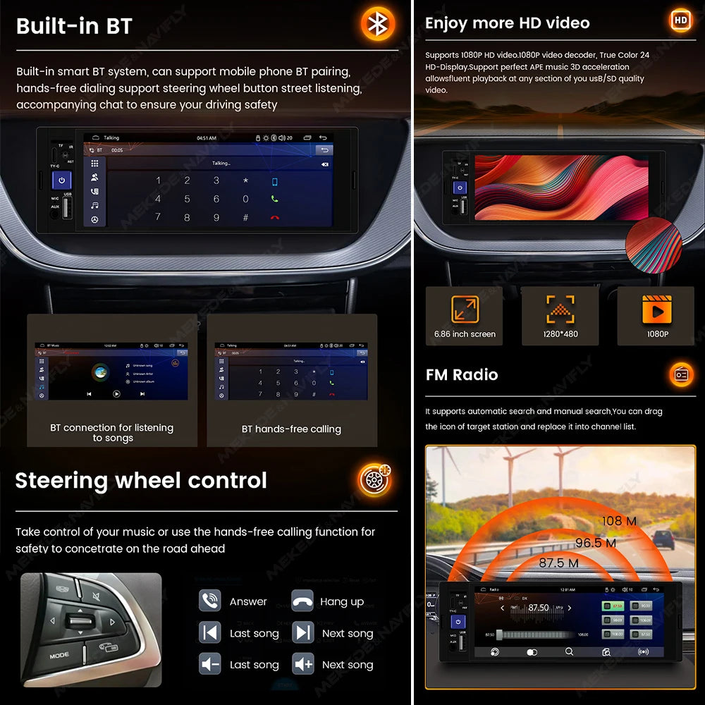 Autoradio Écran Tactile - CarPlay & Android Auto Sans Fil